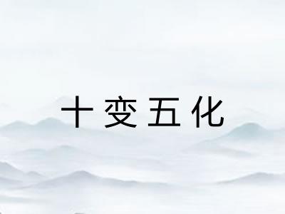 十变五化 十变五化