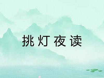 挑灯夜读 挑灯夜读