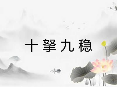 十拏九稳 十拏九稳