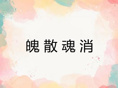 魄散魂消 魄散魂消