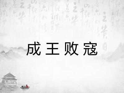 成王败寇 成王败寇