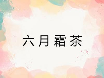 六月霜茶 六月霜茶