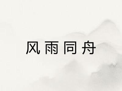 风雨同舟
