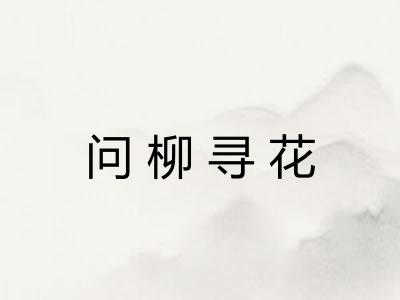 问柳寻花 问柳寻花