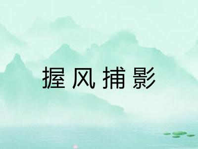 握风捕影 握风捕影