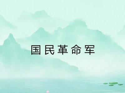 国民革命军 国民革命军