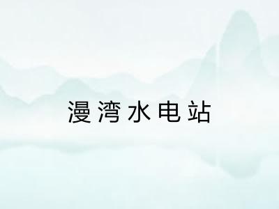 漫湾水电站 漫湾水电站