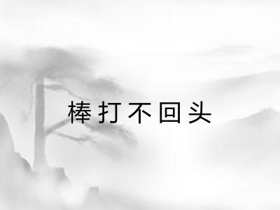 棒打不回头 棒打不回头