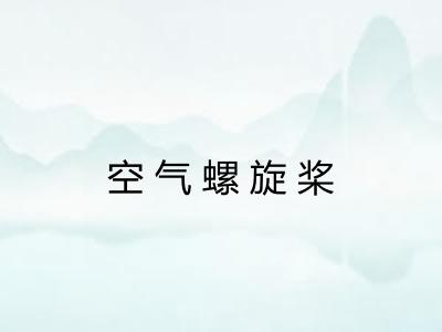 空气螺旋桨 空气螺旋桨