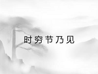 时穷节乃见 时穷节乃见