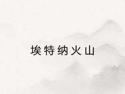 埃特纳火山 埃特纳火山