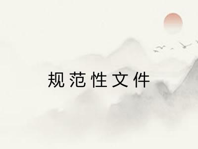 规范性文件