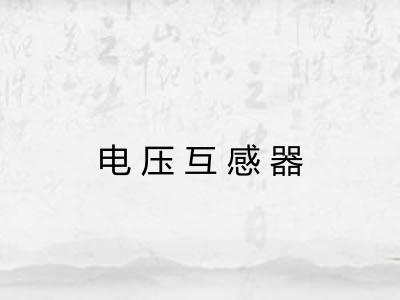 电压互感器 电压互感器
