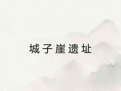 城子崖遗址 城子崖遗址