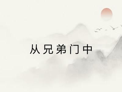 从兄弟门中 从兄弟门中