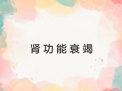 肾功能衰竭 肾功能衰竭