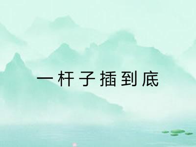 一杆子插到底