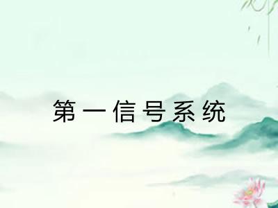 第一信号系统 第一信号系统
