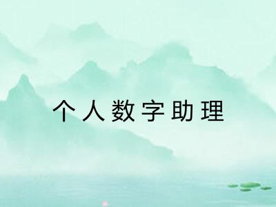 个人数字助理 个人数字助理