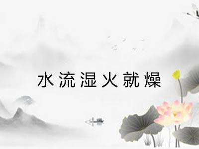 水流湿火就燥 水流湿火就燥