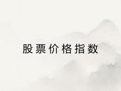 股票价格指数 股票价格指数