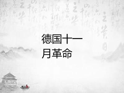 德国十一月革命 德国十一月革命
