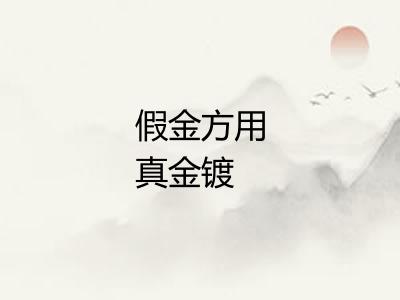 假金方用真金镀 假金方用真金镀