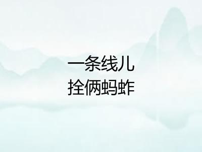一条线儿拴俩蚂蚱 一条线儿拴俩蚂蚱