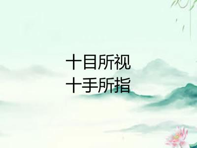 十目所视十手所指